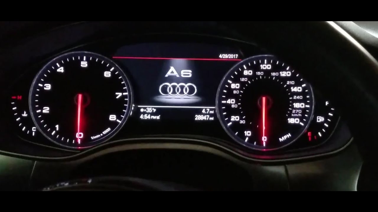 Enable needle sweep / gauge test and remote windows open on 2014 Audi A6 - DIY