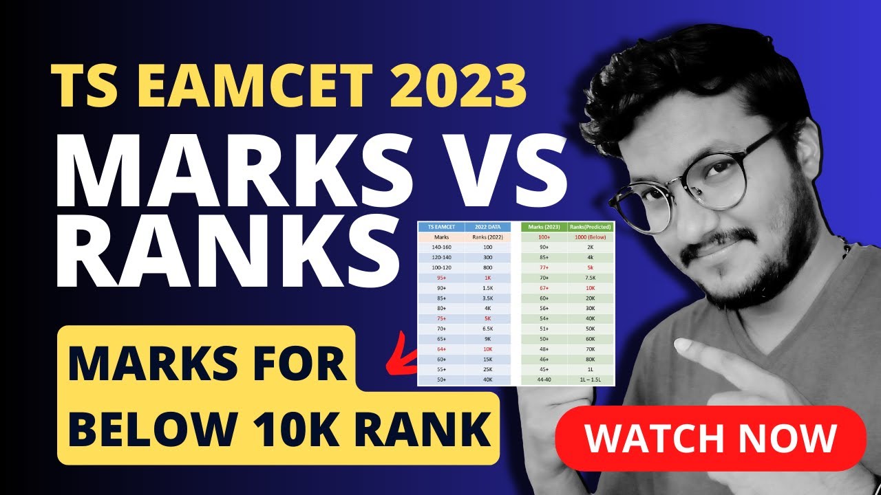 Marks Vs Ranks TS EAMCET 2023 | Prashanth