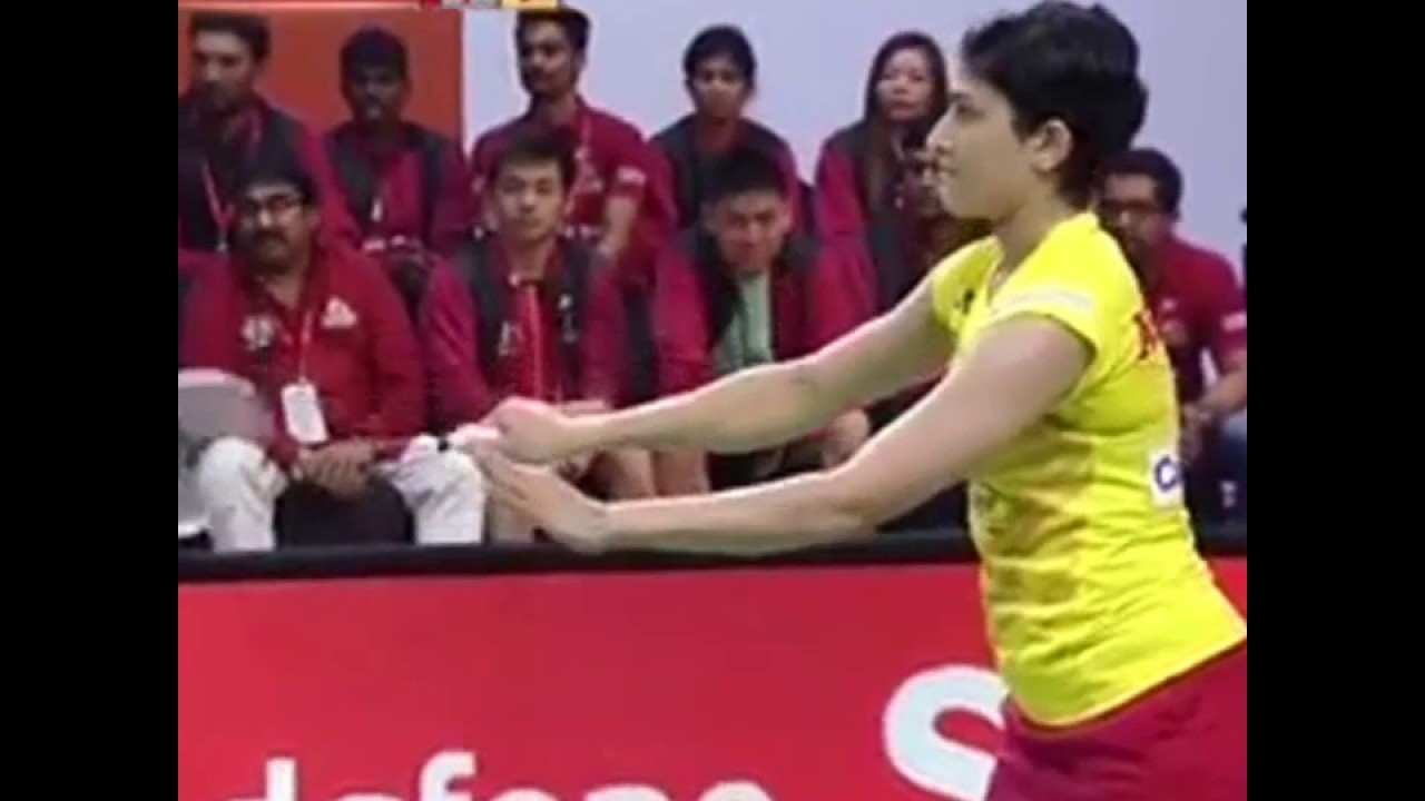 Ashwini Ponappa taking on world no1 Carolina Marin