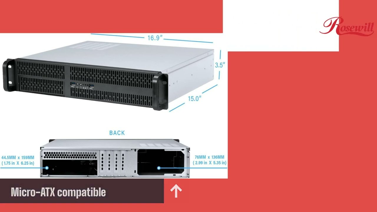 Rosewill 2U Server Chassis | 4 3.5