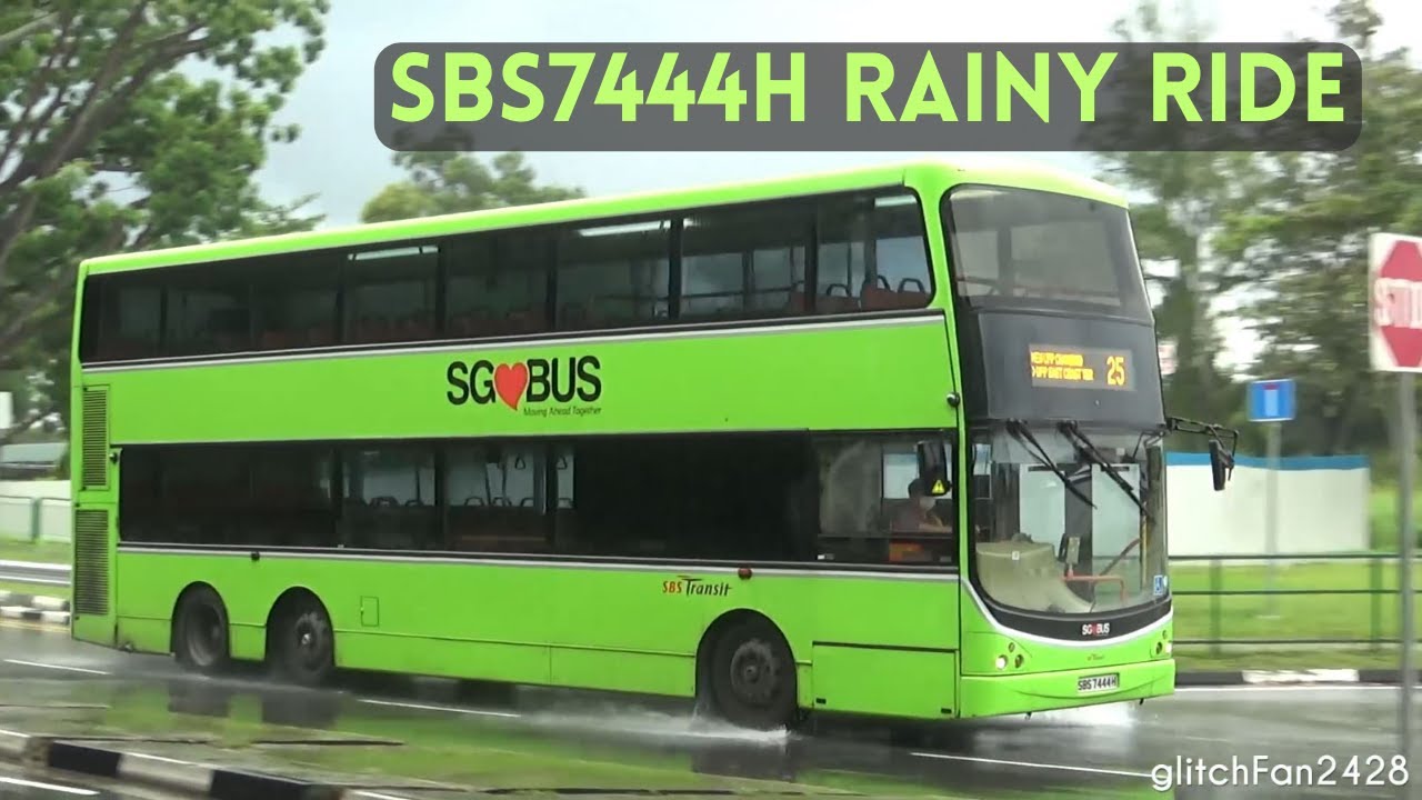 Rainy Ride on Volvo B9TL CDGE | SBS7444H on 25 [SBST] (Retired)