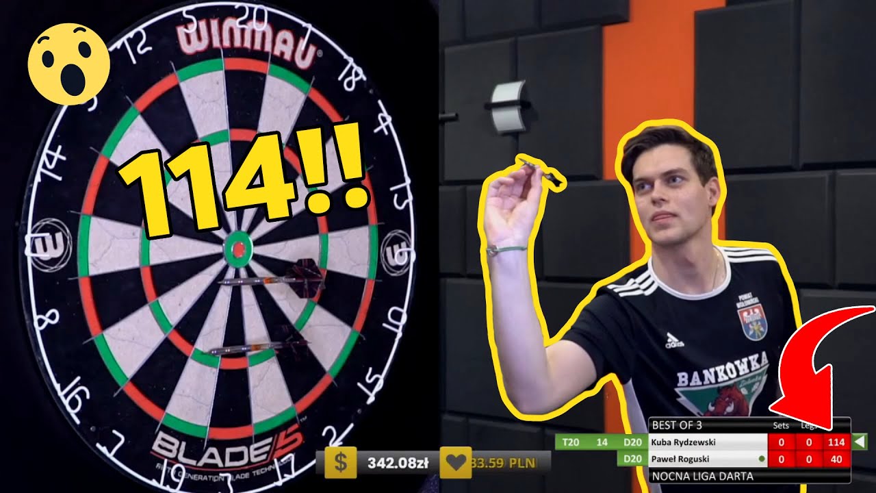 🎯 Nocna Liga Darta: HISTORYCZNY checkout - *114* 😍😲