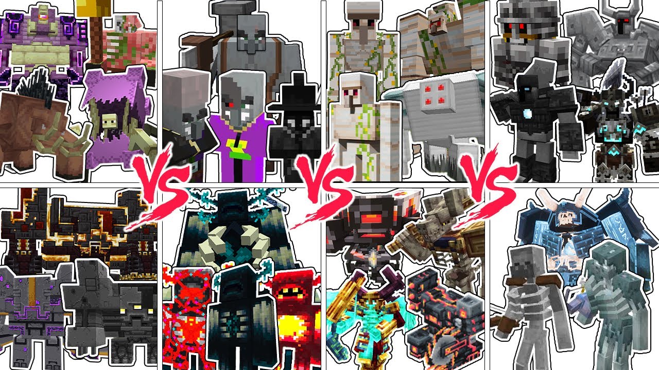 FAMILY BOSS MOBS TOURNAMENT - Minecraft Mob Battle