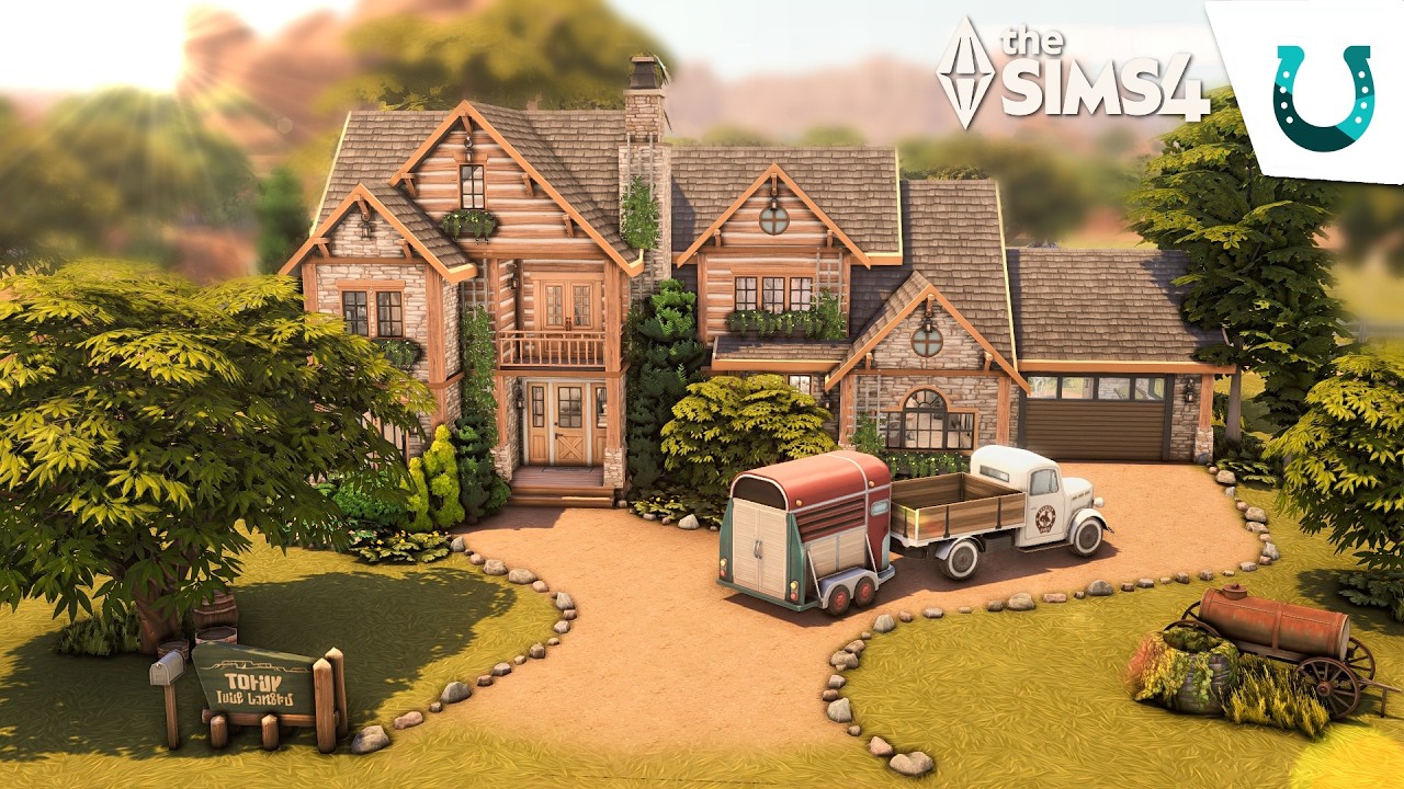 Не совсем дом в стиле ранчо для семьи || || Быстрая постройка в The Sims 4 - без пользовательског...