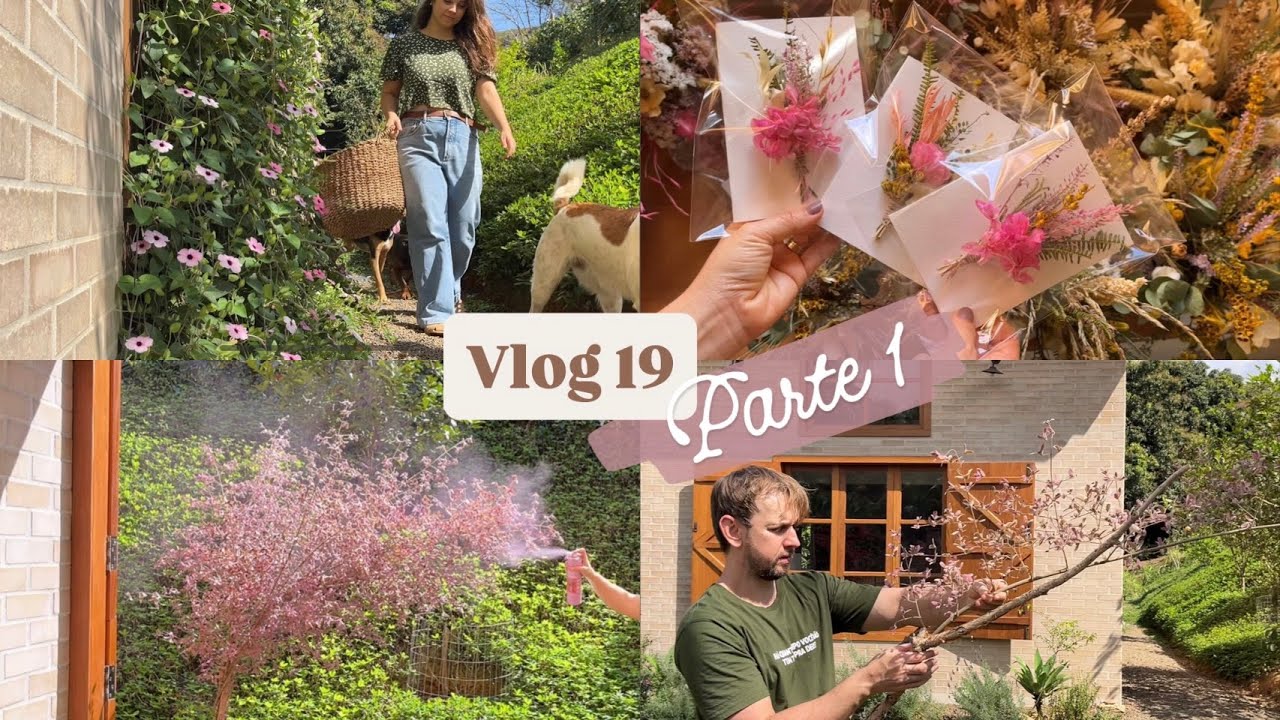 #19 Preparativos para uma exposição florida e encantada - ateliê, campo, árvore de flores -parte 1🌸