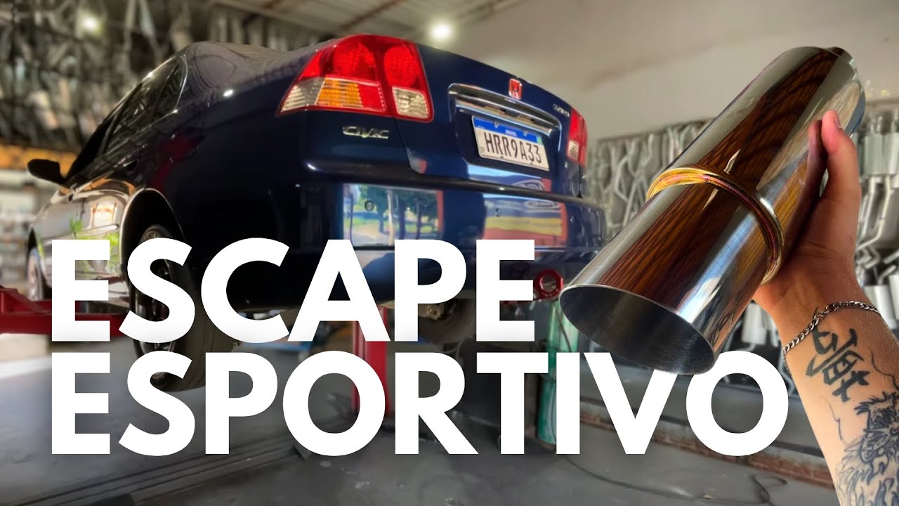 Coloquei um ESCAPAMENTO ESPORTIVO no meu Honda Civic 2001!