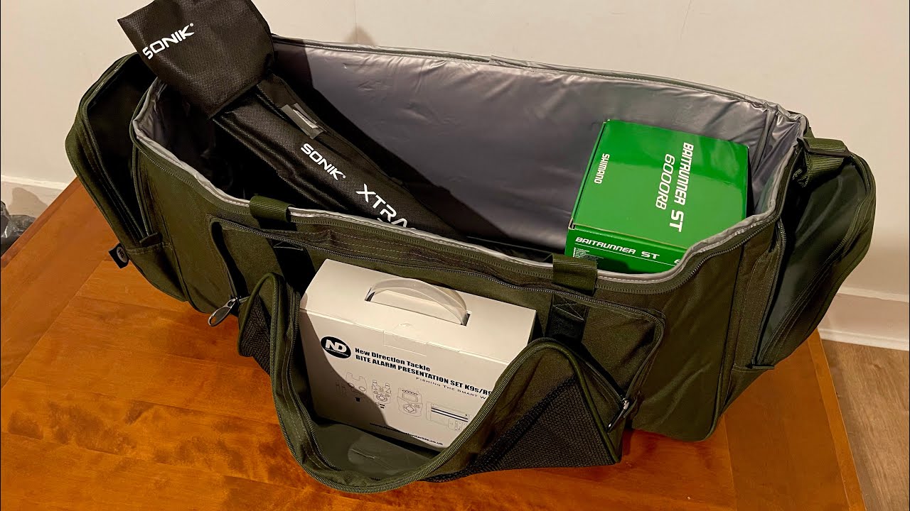 Распаковка рыболовной сумки NGT XXL Green Carp с термоизоляцией
