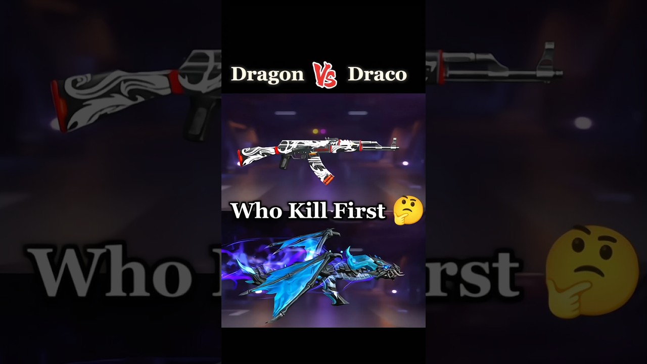 Dragon Ak vs Blue Flame Draco Ak 🔥 Free Fire Best Comparison 💯