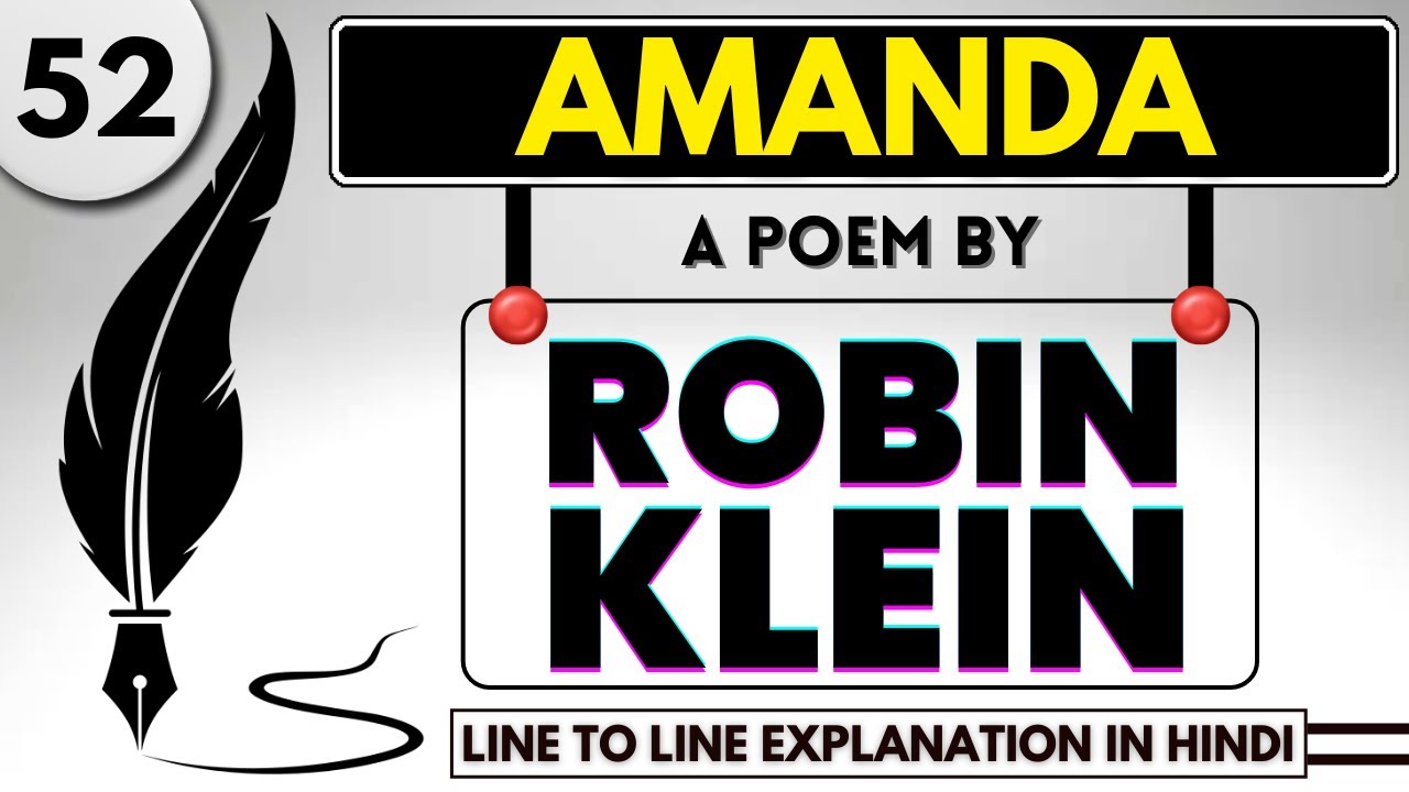 Amanda a poem by Robin Klein || Line to line explanation in Hindi || By Dipika Kumavat
