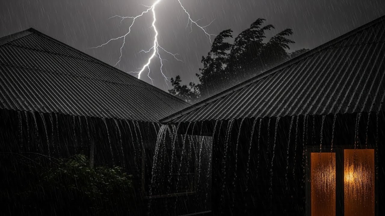 Rainstorm on Tin Roof 🌧️ Sleep, Relax & Calm Your Mind with Natural Rain #19