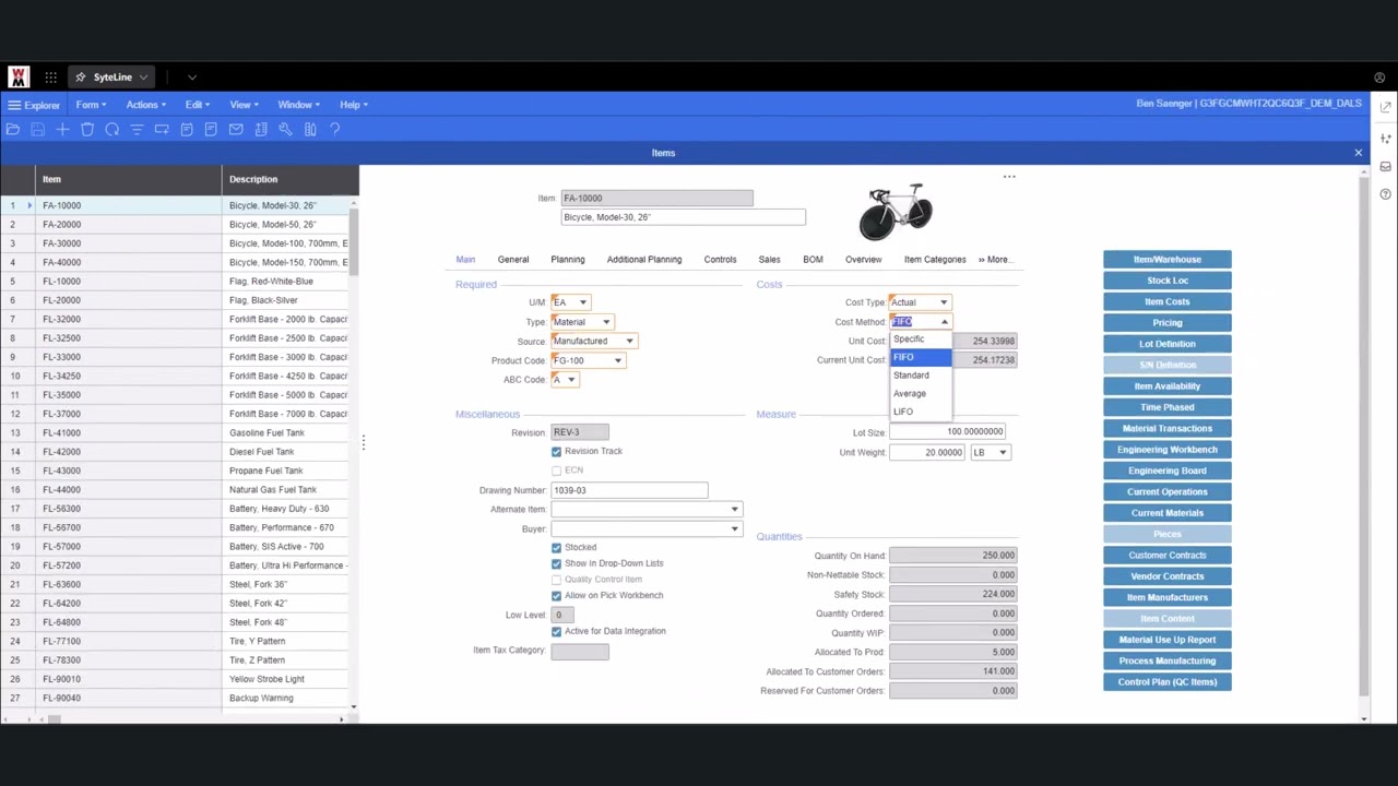 Infor CloudSuite Industrial / Syteline &ndash; Costing Management Tools for Manufacturers