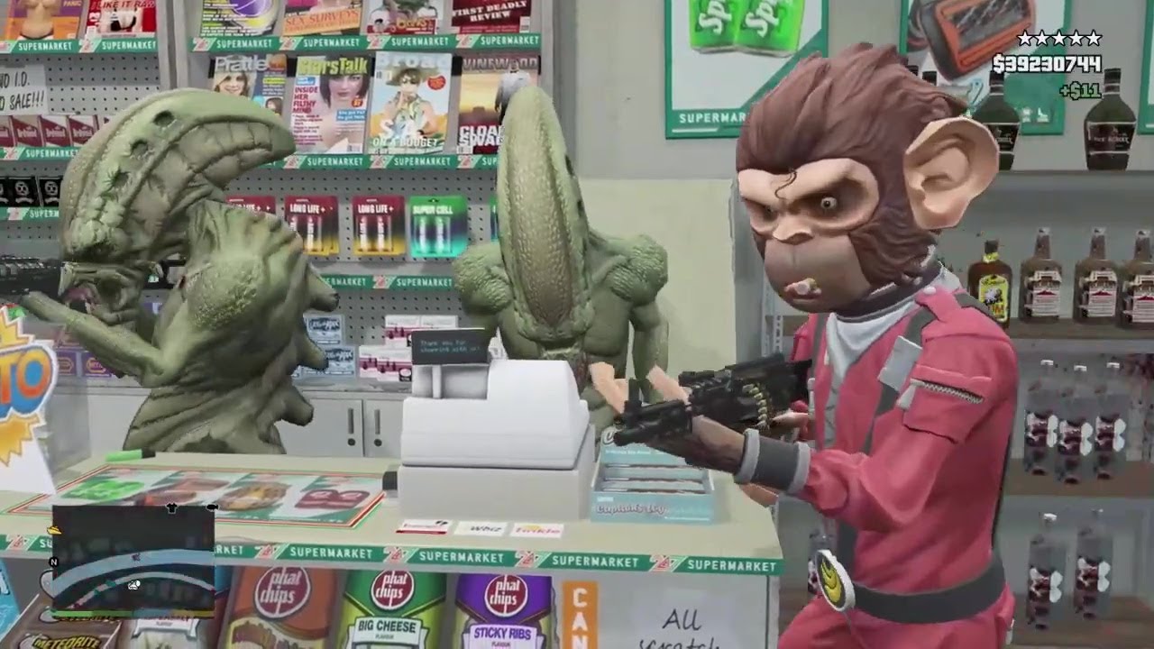 GTA 5 Alien Store Invasion.