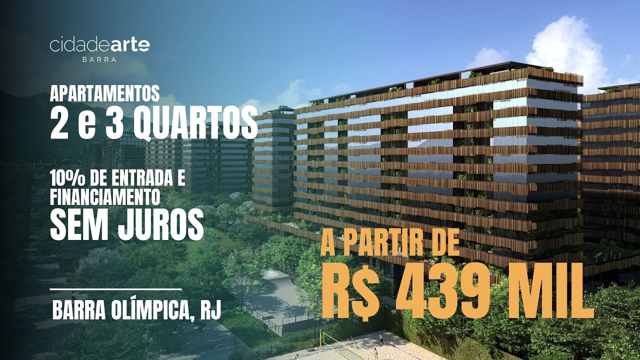 Arte Wood | Financie sem juros o seu apartamento de 2 ou 3 quartos na Barra Olímpica, Rio de Janeiro