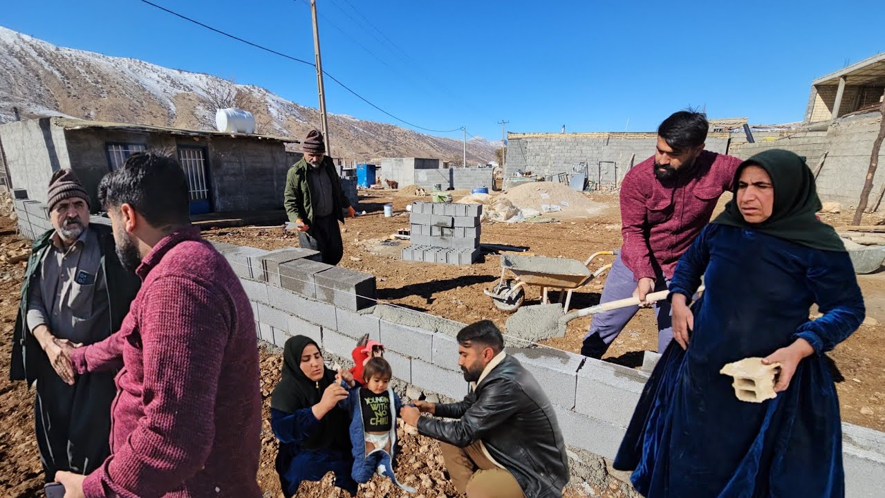 A Cozy Haven: Shahab and Ostad's Devotion to Building Elena's Winter Home🥰🥶❄️😍