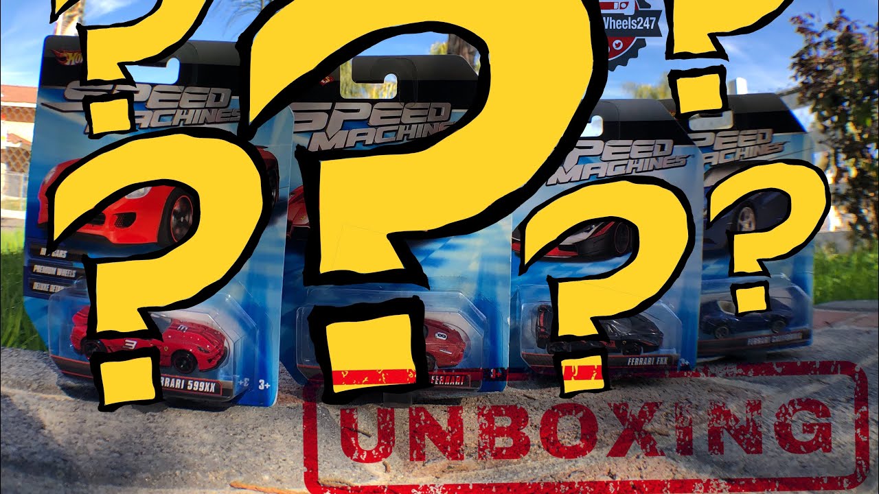 Unboxing Hot Wheels Speed Machines Ferrari 599XX, FXX, Enzo, California 🔥 Ferrari