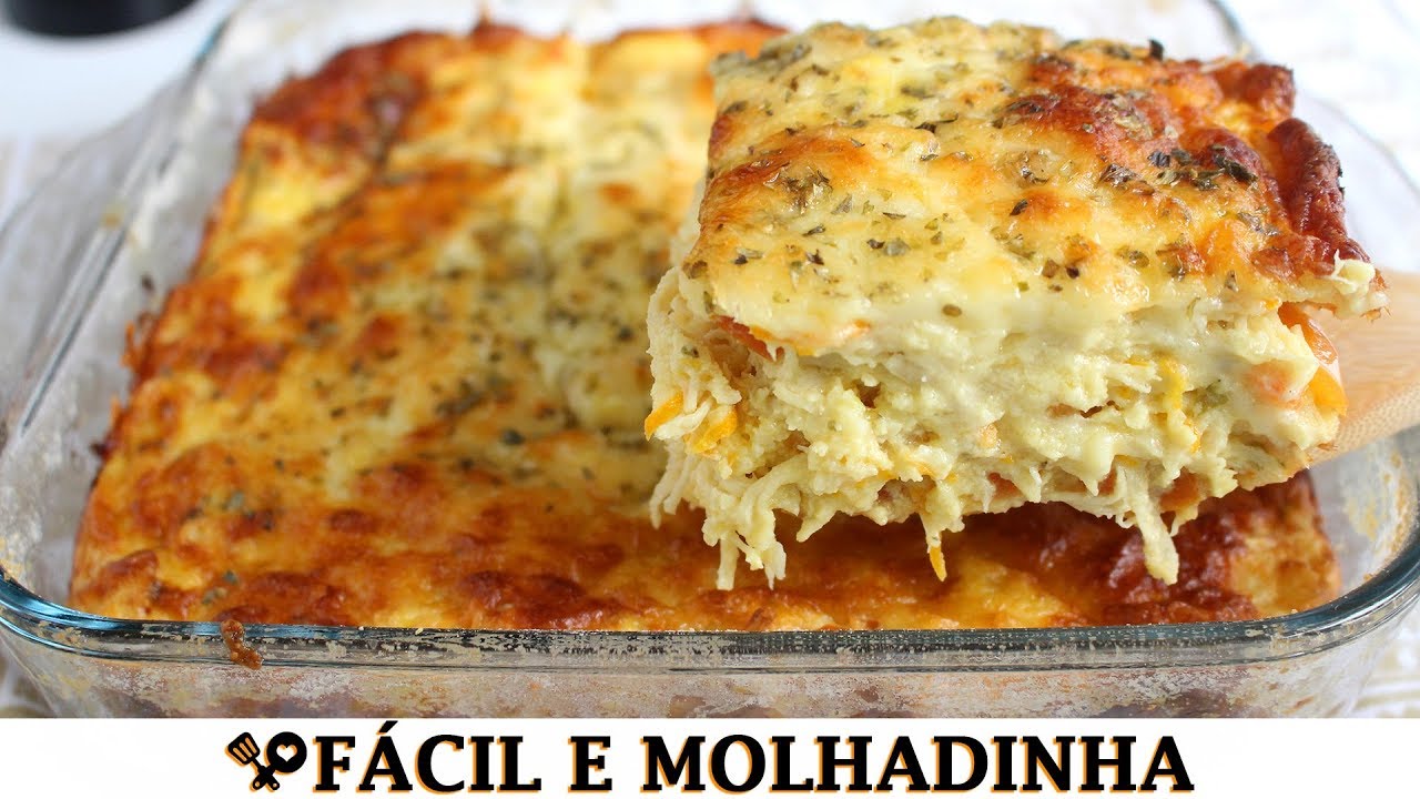 TORTA DE TAPIOCA COM RECHEIO DE FRANGO - RECEITAS QUE AMO