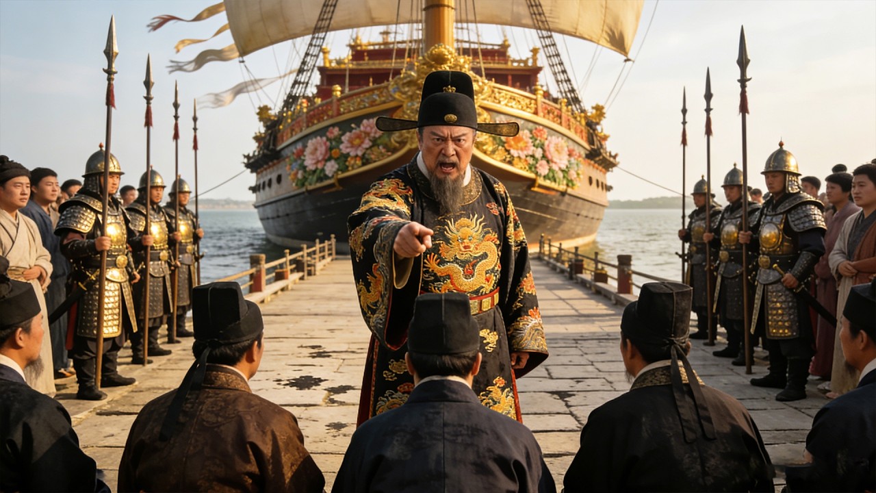朱元璋微服私訪，卻發現了一船的貪官，當場憤怒將他們賜死！#drama #古装 #历史 #中国电视剧