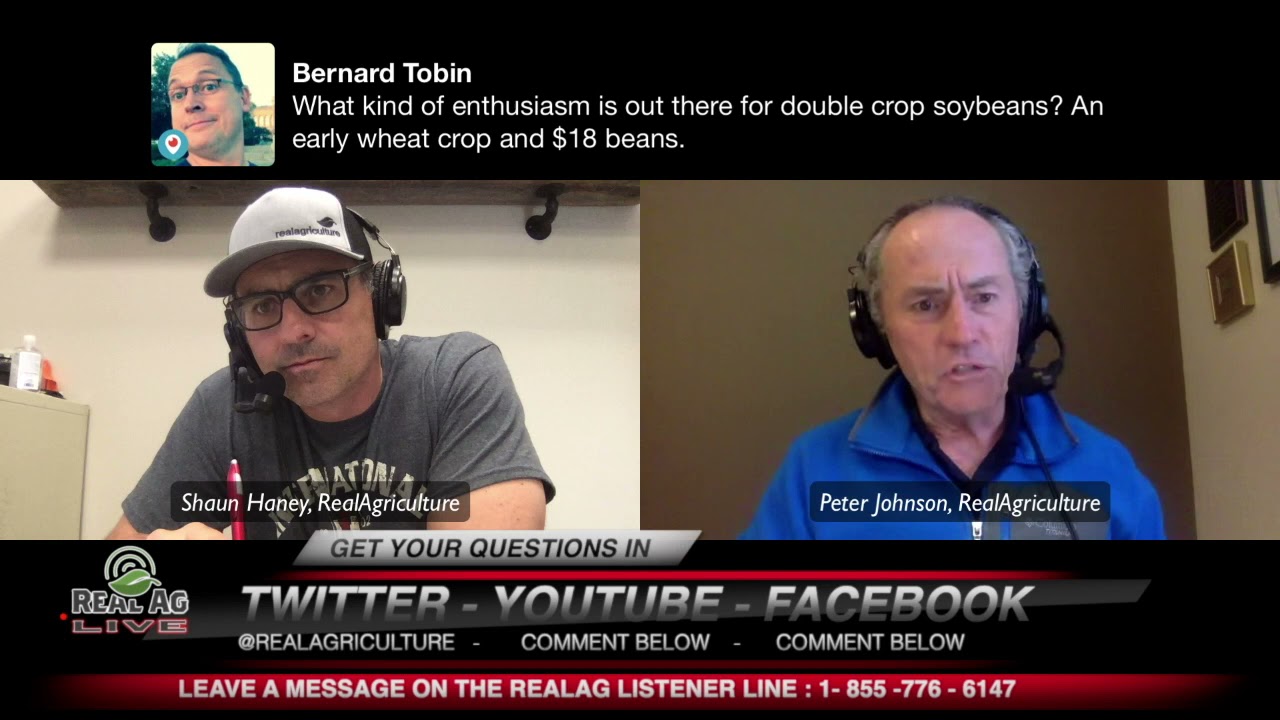 Double cropping soybeans with an early wheat crop