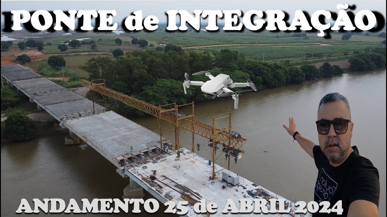 🚁[DRONE] OBRAS DA PONTE de Integração SJB e SFI -TODAS A VIGAS INSTALADAS? @dronelivre -  Ep271​