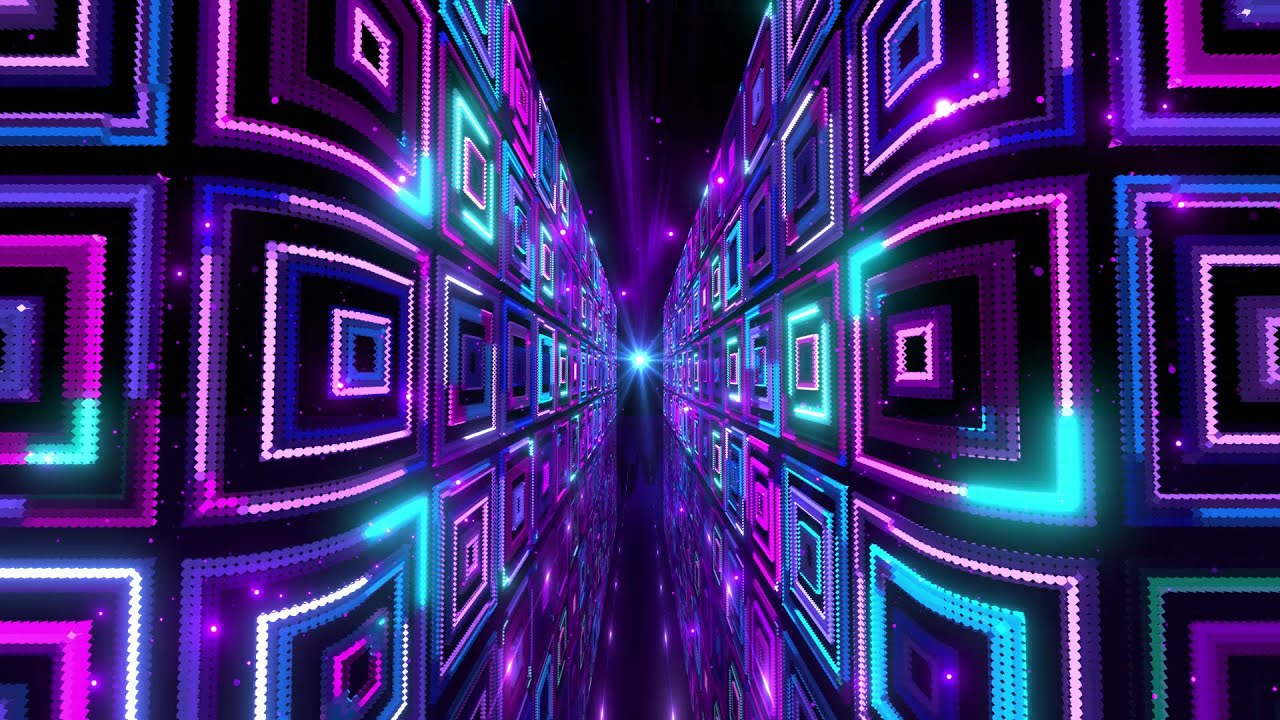 4K Screensaver | Purple Blue Lights – Psychedelic VJ Loop (No Sound)