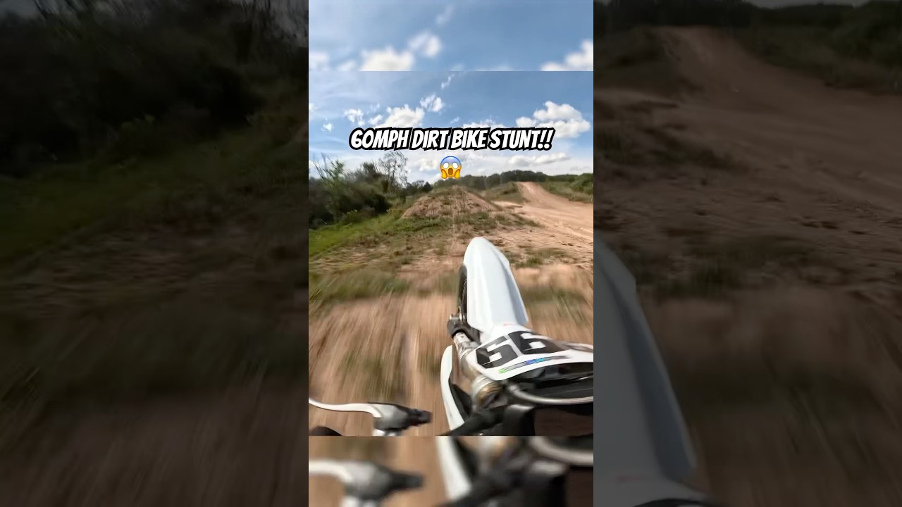 60mph dirt bike stunt!! 😱