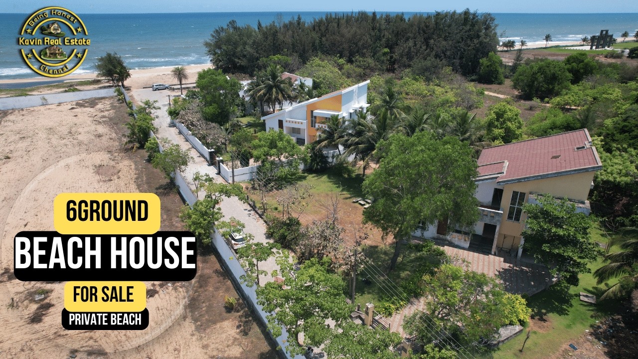 ID 2663 - Beach House For Sale in ECR || Big Garden||MudaliyarKuppam || Direct Beach Access |