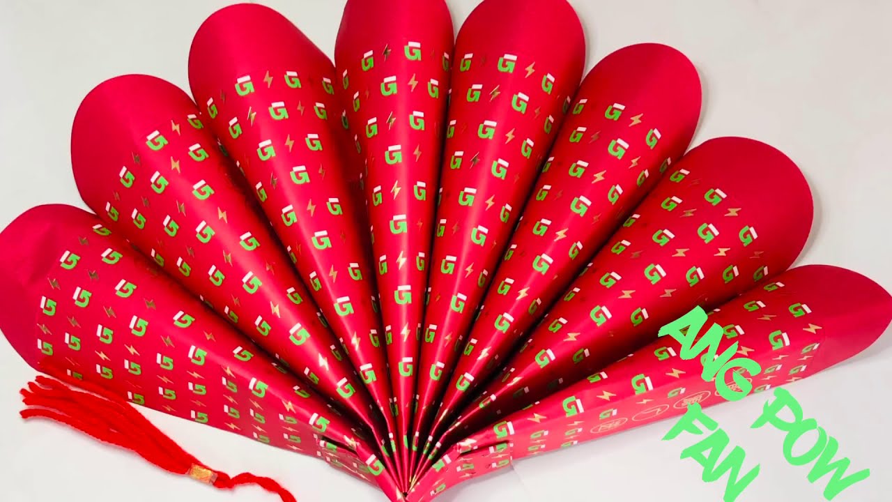 Ang pow fan tutorial / Chinese New Year decoration ideas / CNY crafts / Red packet fan