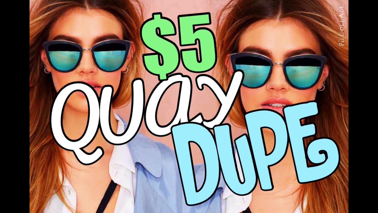 $5 QUAY Australia DUPE! Review, Try On! Sunglass Spot VS Quay | Nichole Jacklyne