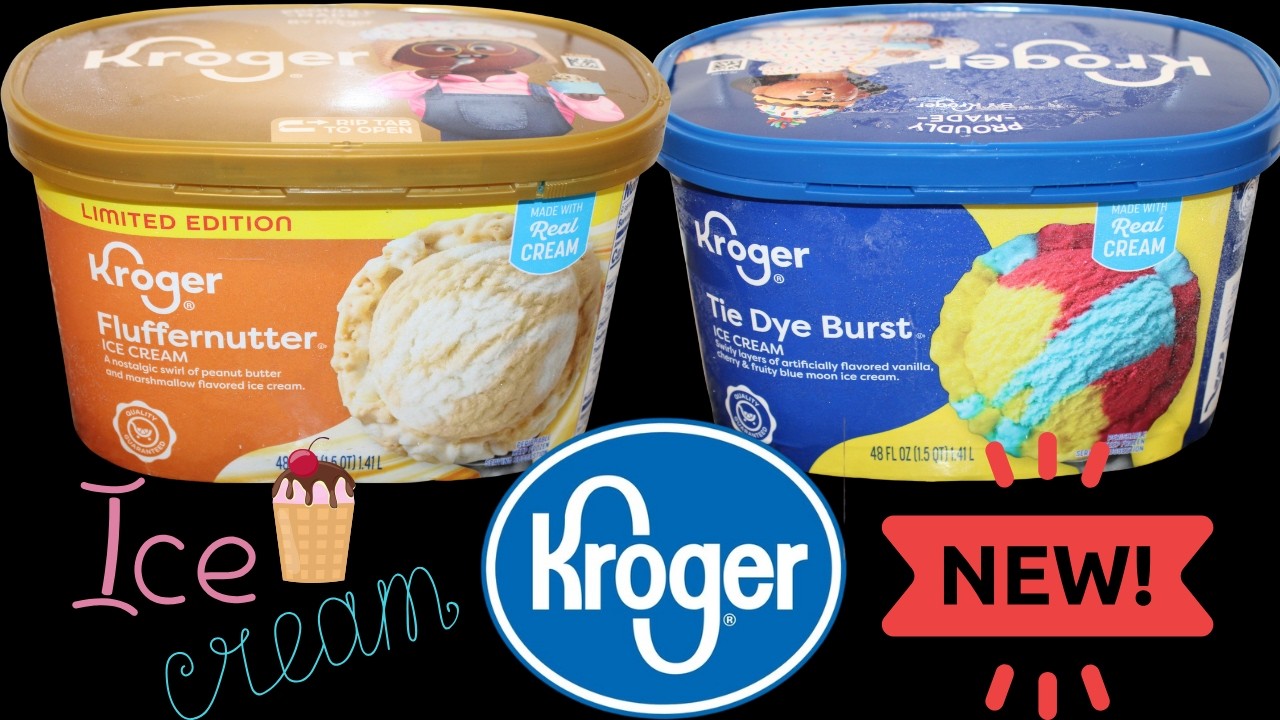 Kroger Ice Cream: Fluffernutter & Tie Dye Burst Review