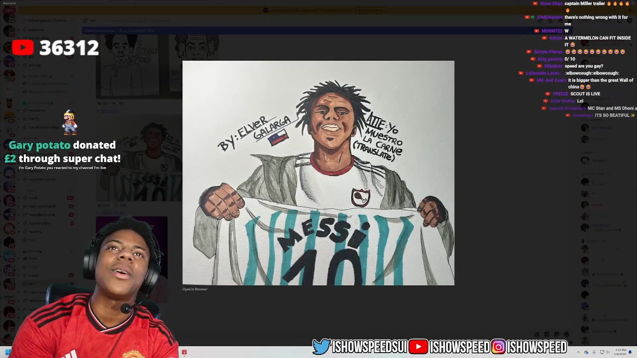 iShowSpeed Reacts To Fan Art & Rages 😂