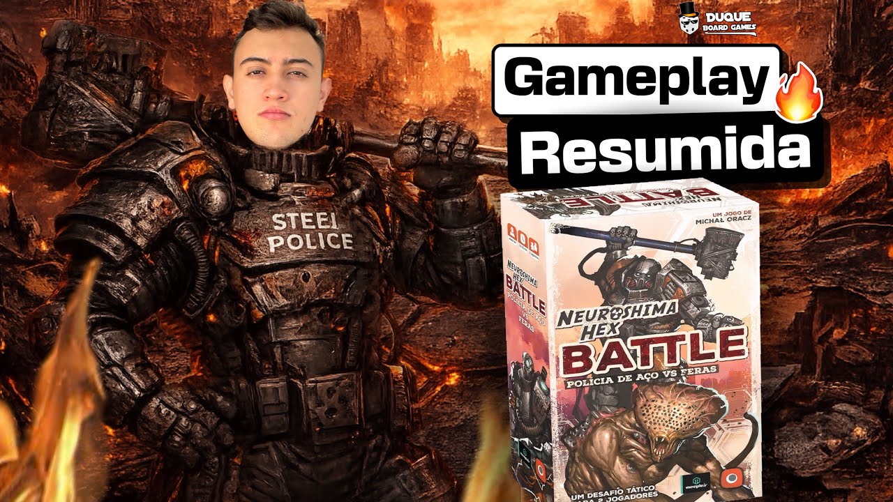 NEUROSHIMA HEX BATTLE: Polícia de Aço vs Feras - Gameplay resumida