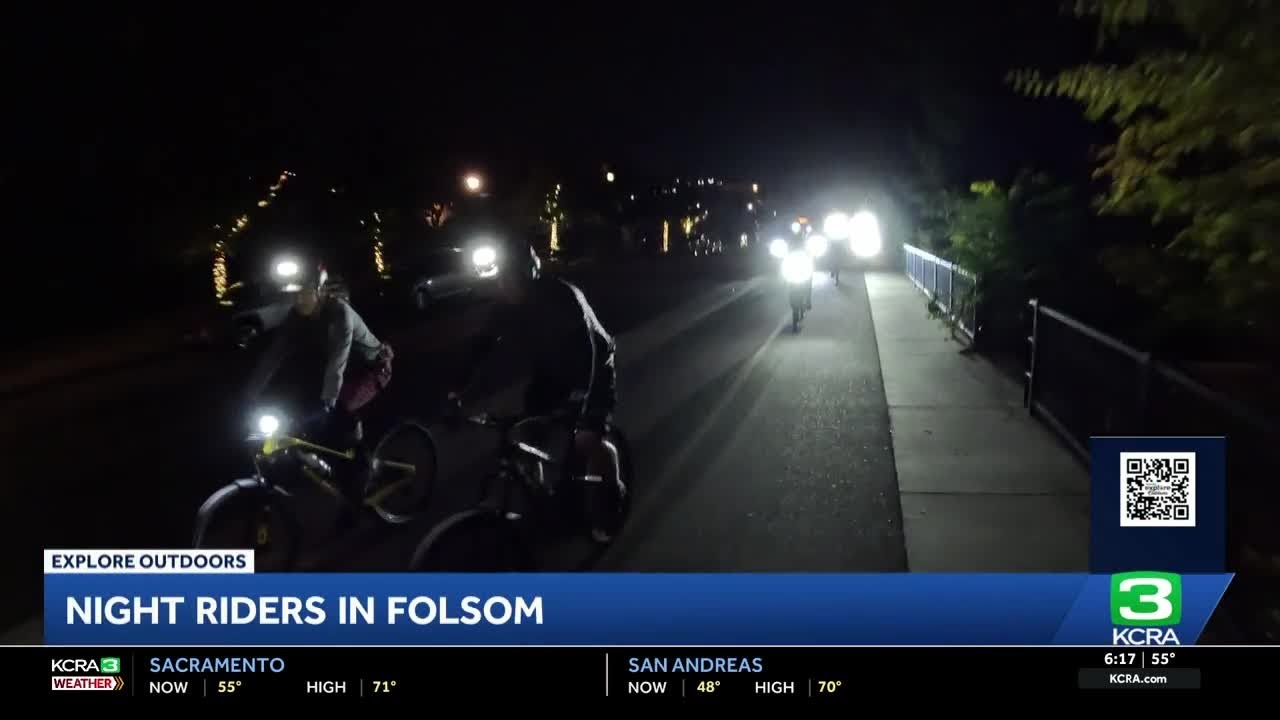 Mountain bikers keep rolling after dark in Folsom | Explore Outdoors