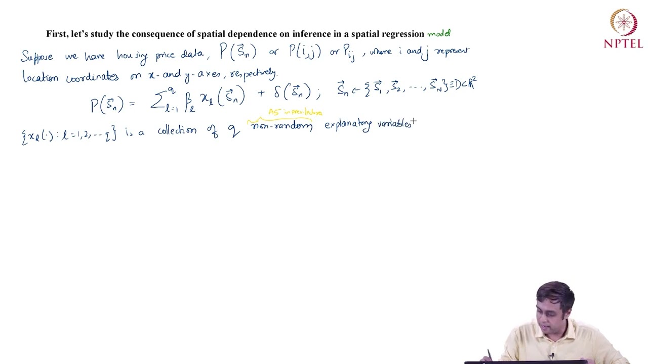 Spatial dependence in a regression model
