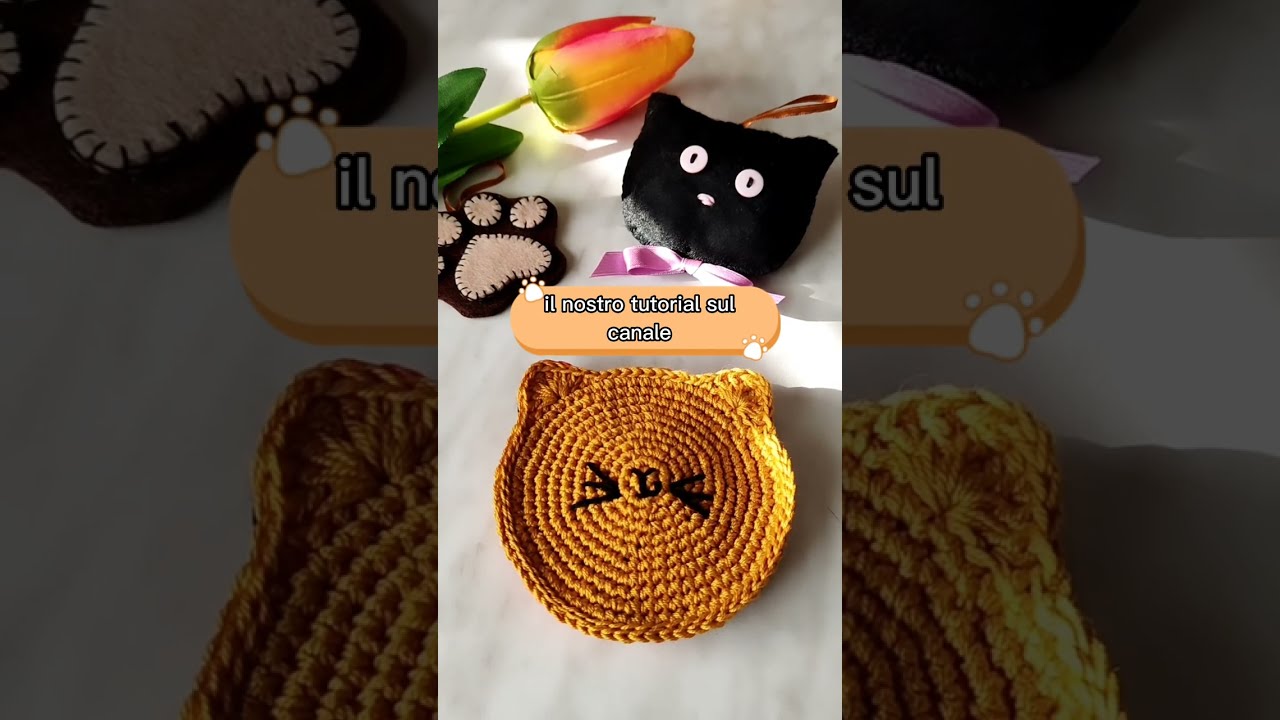 cat coaster sottorazza gatto /cat lovers #short #shortvideo #shortcrochet