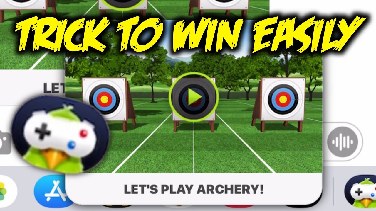 How to win Archery in iMessage games | this trick will help you win archery in game pigeon