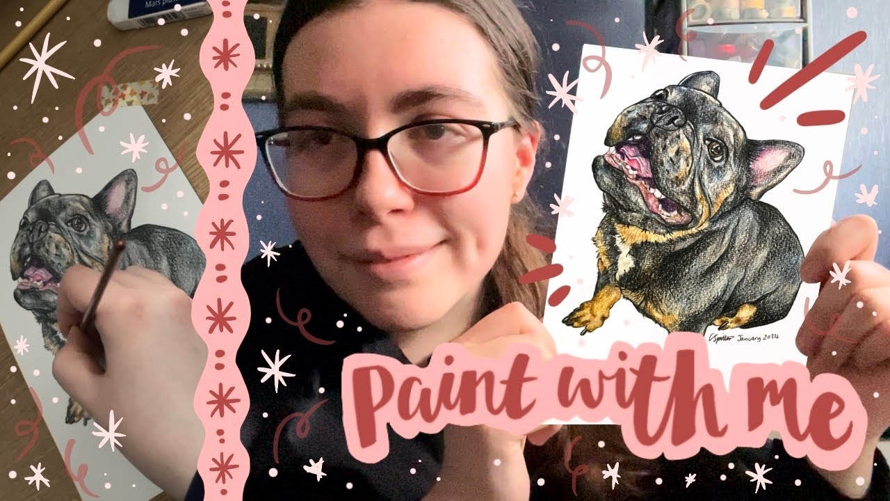 PET PORTRAIT COMMISSION: Full Process Start to Finish 🐶⭐️