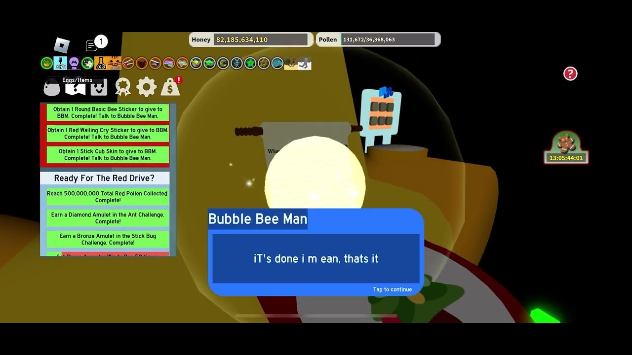 Completing BBM’s Beesmas Quest | Bee Swarm Simulator