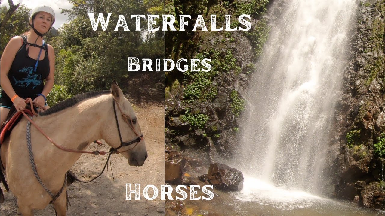 El Tigre Waterfalls Monteverde Costa Rica. Hiking trails, Hanging bridges, horse riding