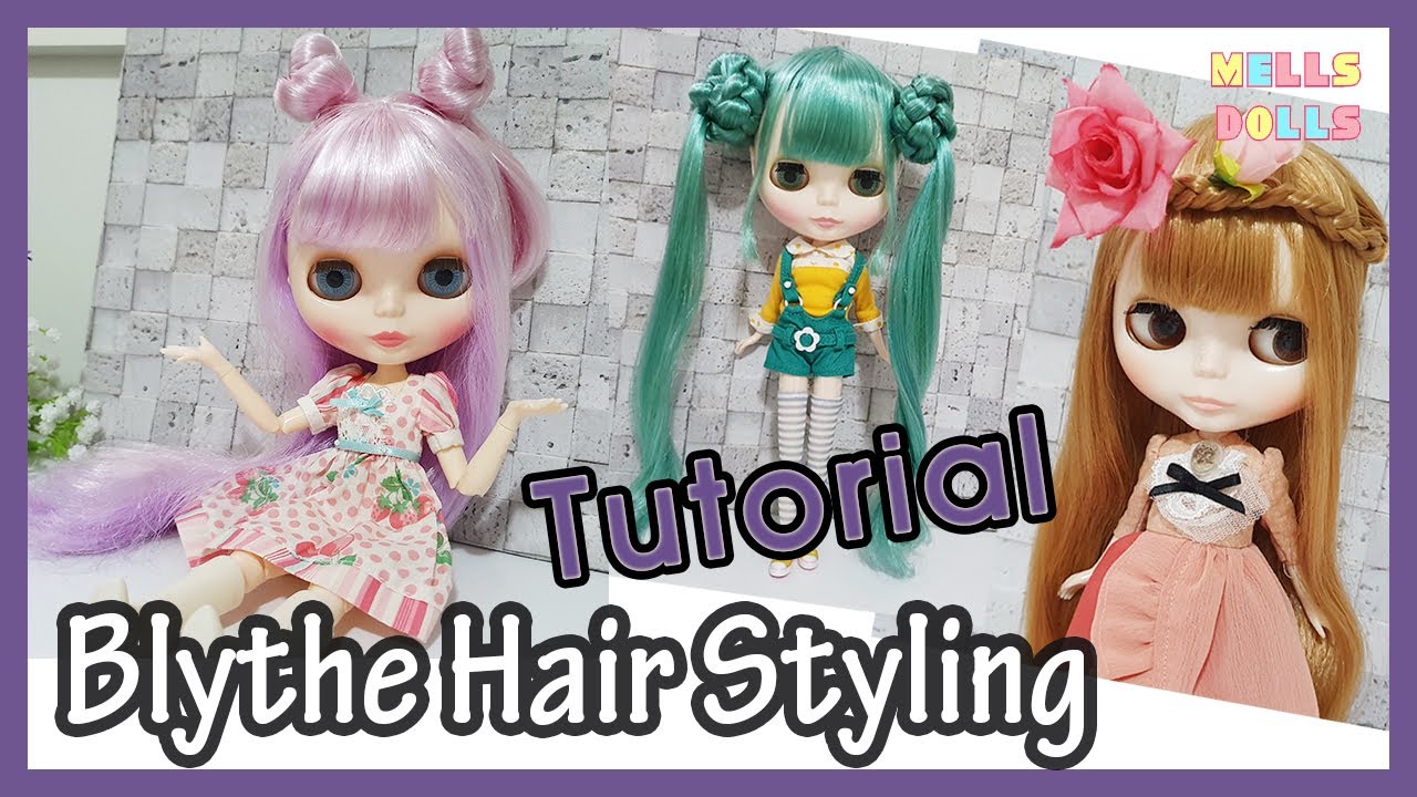 Blythe Hair Tutorial Devil's horn, Crown Braid, Sailor Moon