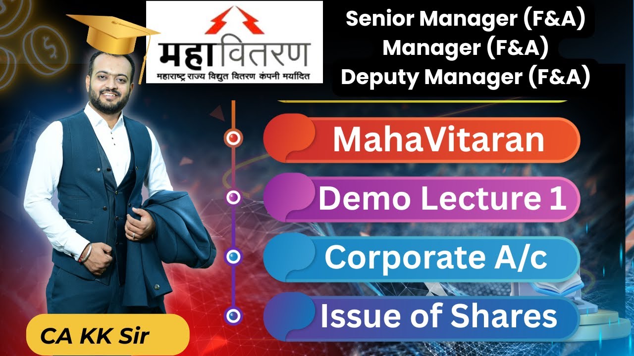 MahaVitaran Manager / Senior Manager / Deputy Manager Batch I Demo Lecture 1
