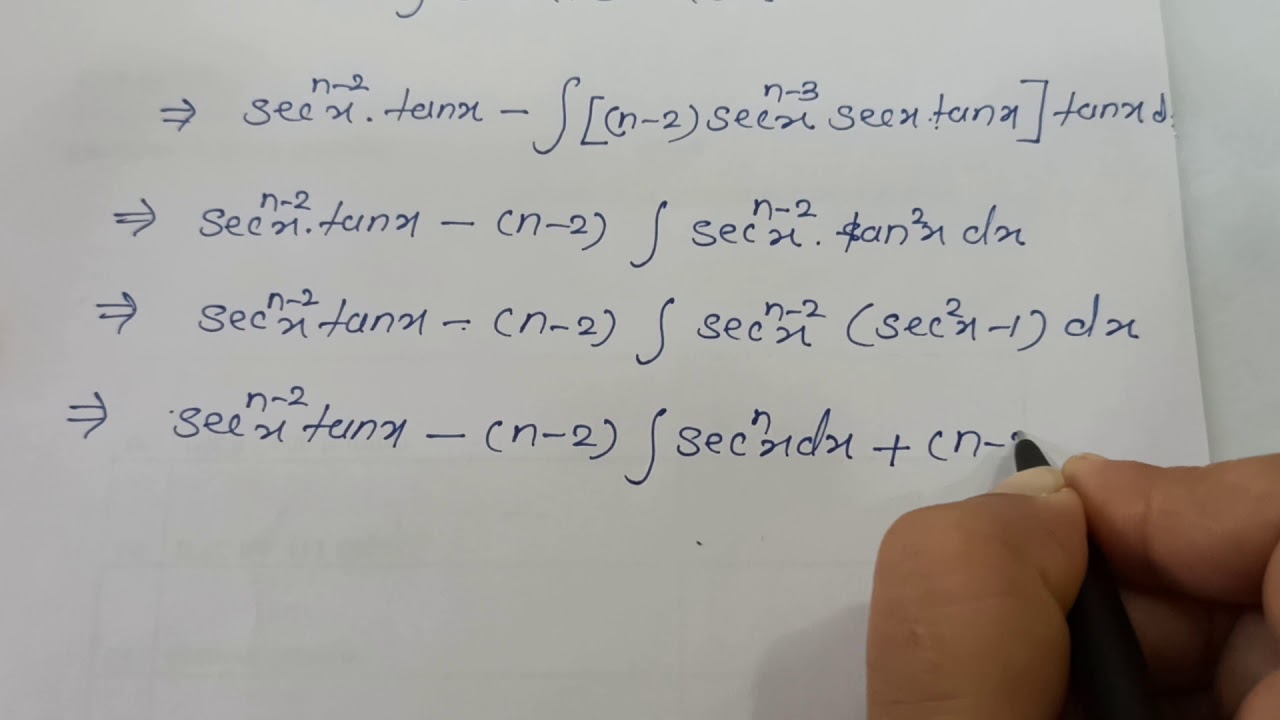 Reduction Formula sec^nx