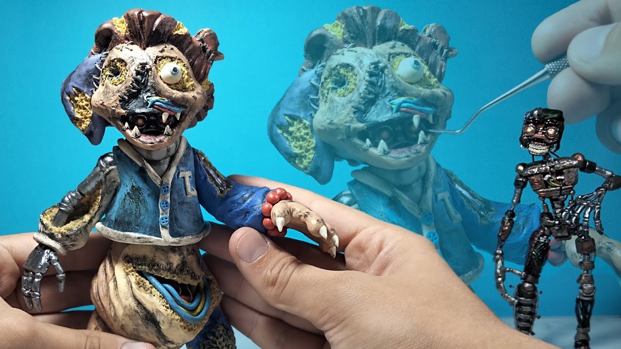 How to make a LION MASCOT/MIMIC from FNAF SECURITY BREACH RUIN with CLAY