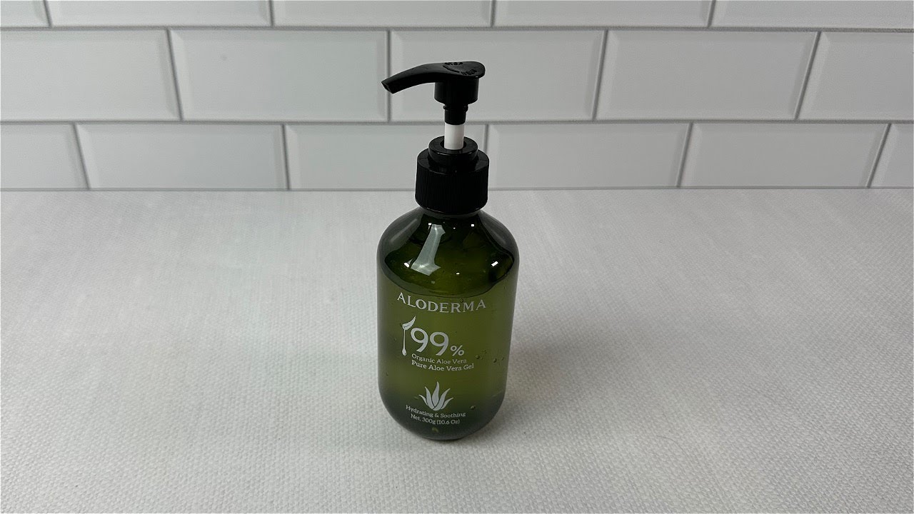 Aloderma 99 percent Organic Aloe Vera Gel - 10.6 oz Bottle