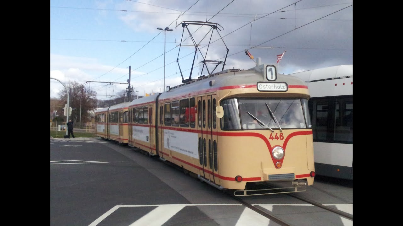 Mitfahrt 70 km/h Museums-GT4c (mod.) 446 BSAG Bremen 2012 - Hansa