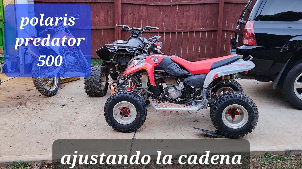POLARIS PREDATOR 500 Como ajustar la cadena de la manera correcta.