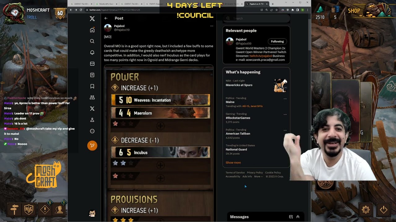 GWENTfinity | Pajabol Balance Council Post -- Mosh's Reaction/Response
