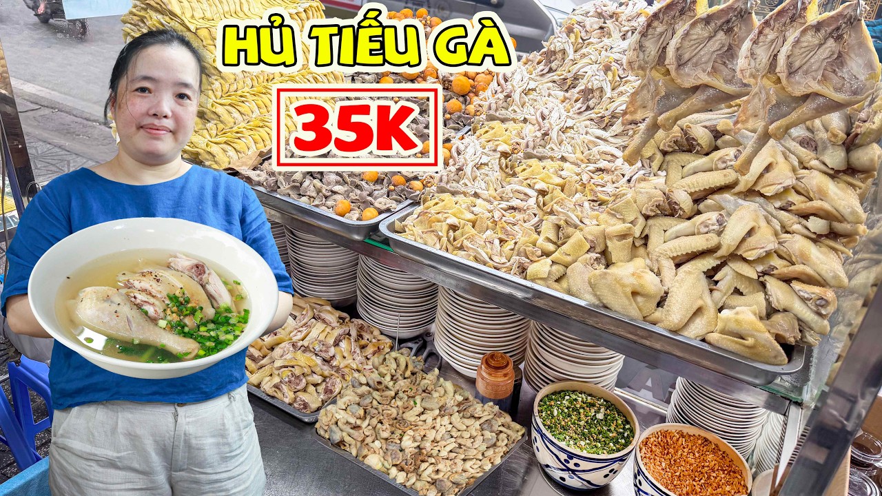 Quán Hủ Tiếu Gà 35K Tủ Đồ Ăn Siêu Hấp Dẫn Vừa Mở Bán Khách Đã Ra Vô Không Ngớt