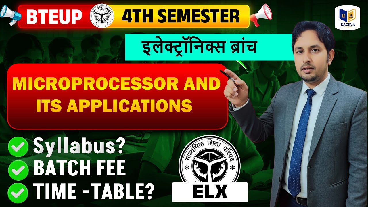 Microprocessor and Its Applications | Polytechnic 4th Semester Electronics Engineering | BTEUP 2026