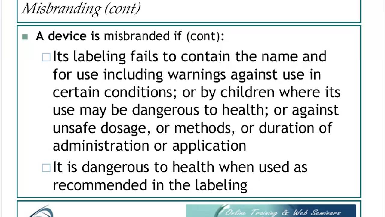 FDA Requirements for Device Labeling