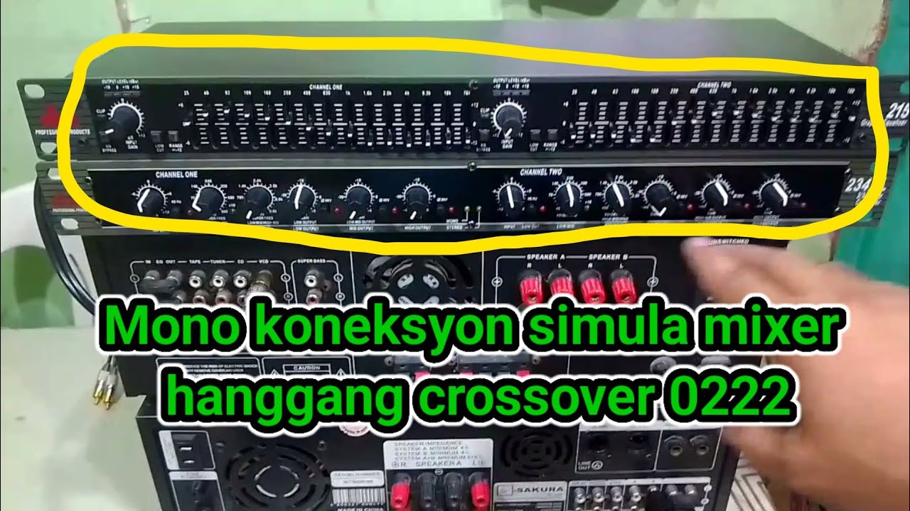 Mono koneksyon simula sa mixer hanggang crossover 0222